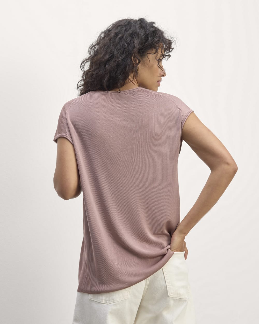 The Oversized Knit Top | Dusty Rose