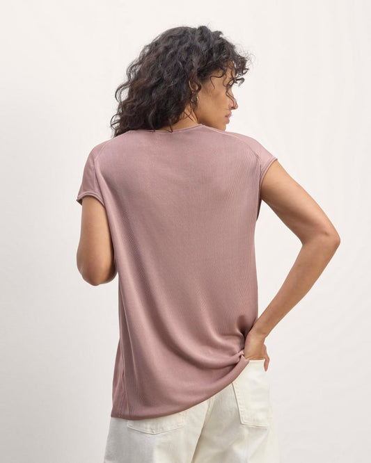 The Oversized Knit Top | Dusty Rose