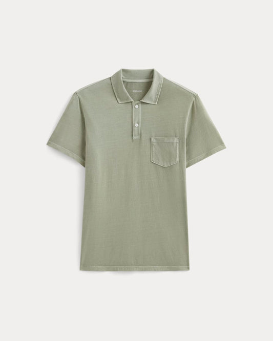 The Essential Organic Garment-Dyed Polo | Seagrass