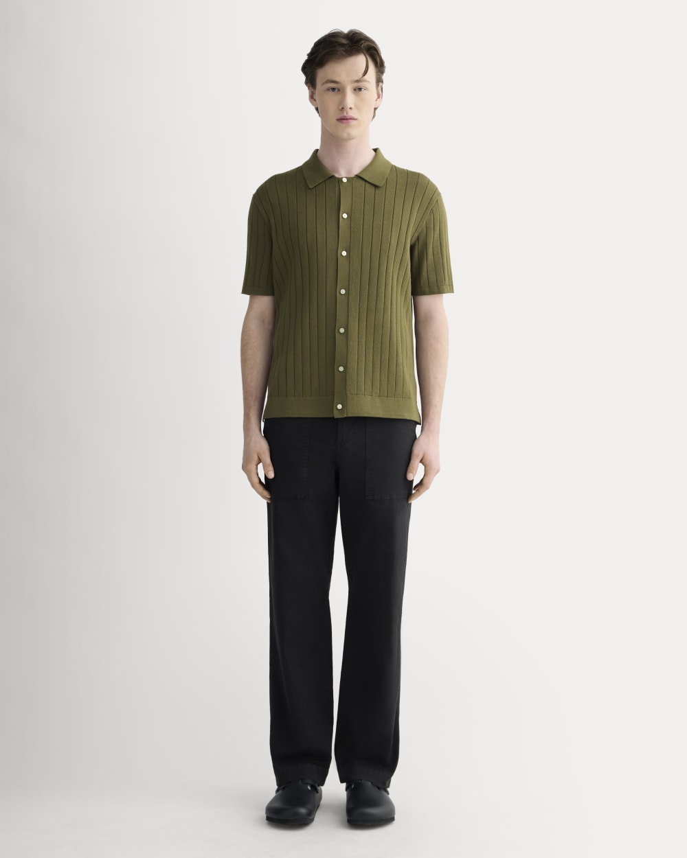The No-Sweat Button-Down Polo | Olive