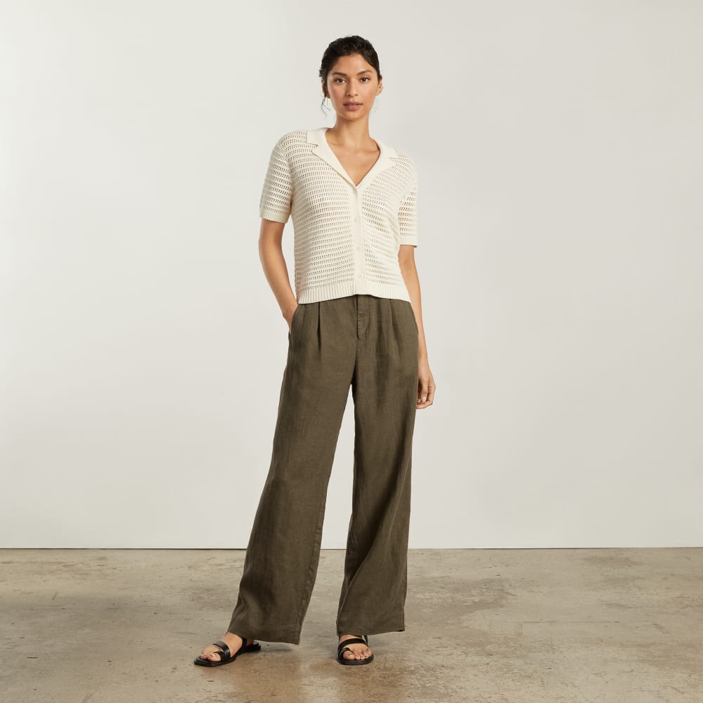 The Linen Way-High® Drape Pant  | Beech