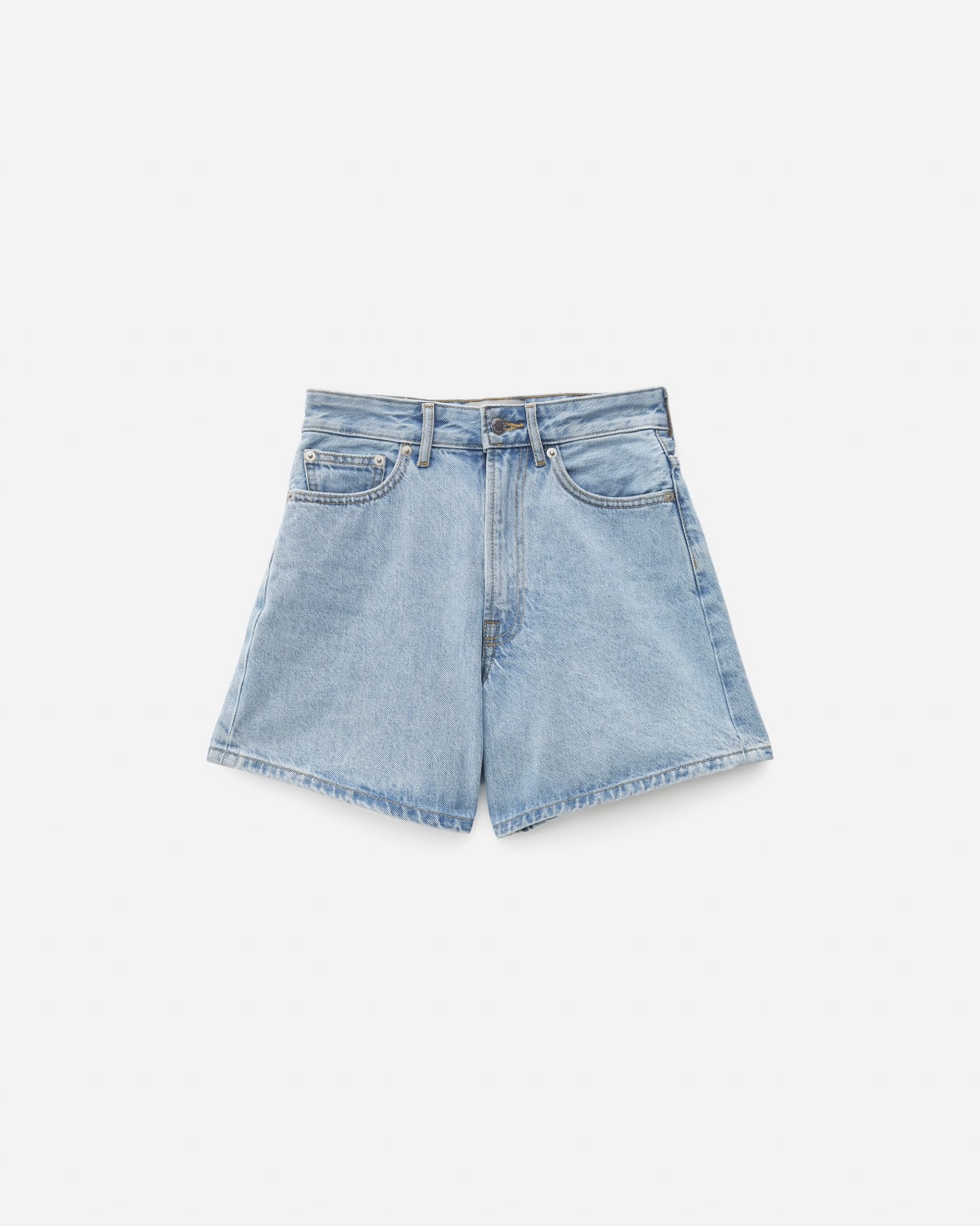 The A-Line Denim Short | Powder Blue