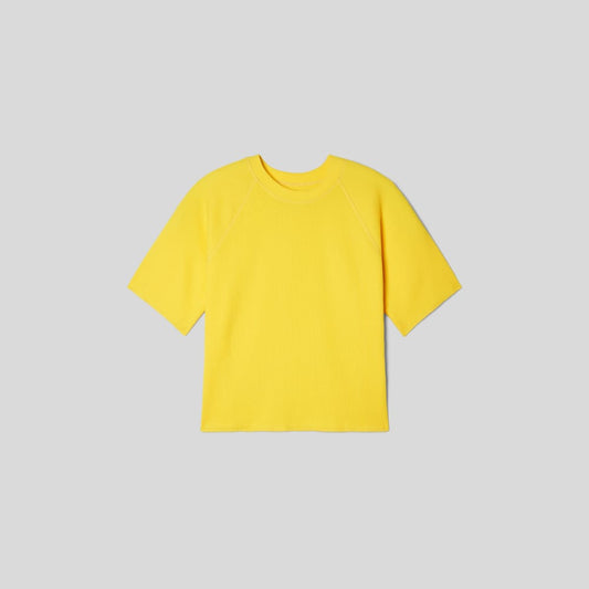 The Organic Cotton Waffle Raglan Tee | High Visibility Yellow