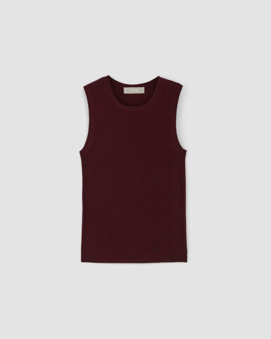 The Tank in Ultrasoft Merino | Burgundy