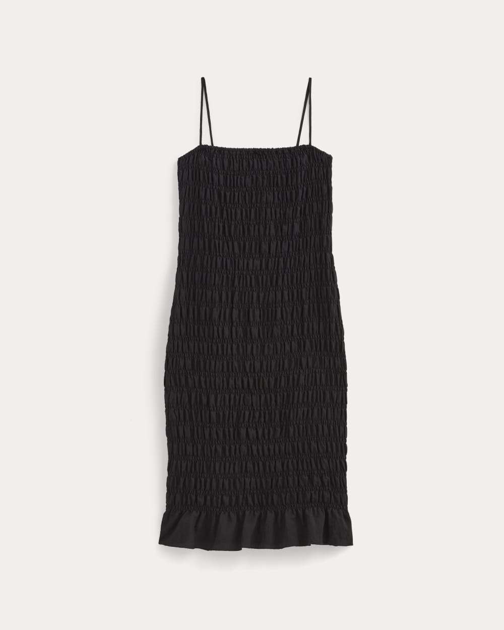 The Smocked Column Dress | Black