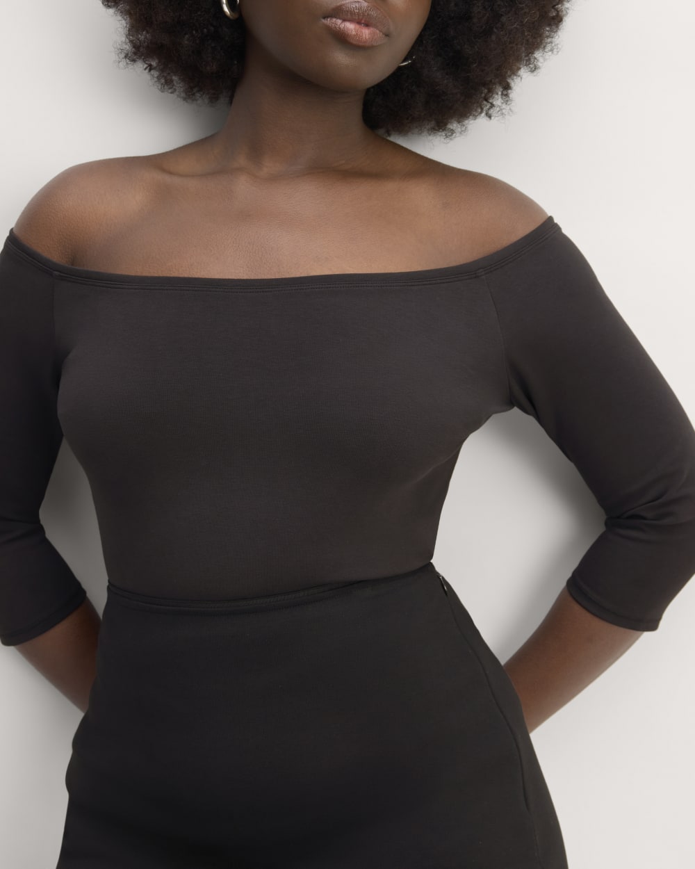 The Form Off-Shoulder Top | Black