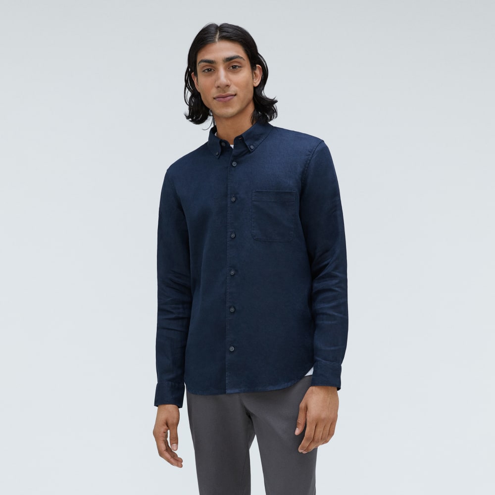 The Classic Shirt in Linen | Deep Navy