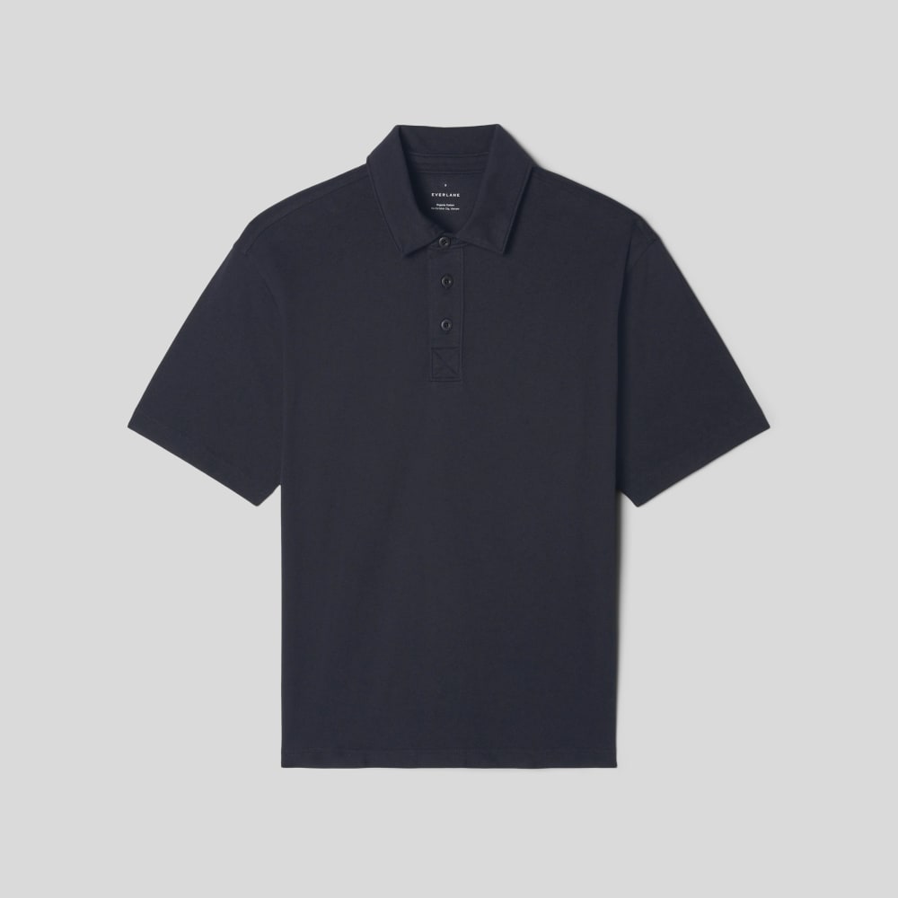 The Premium Weight Relaxed Polo | Black