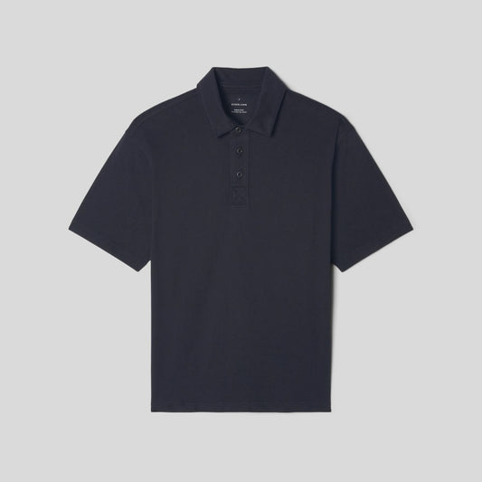 The Premium Weight Relaxed Polo | Black