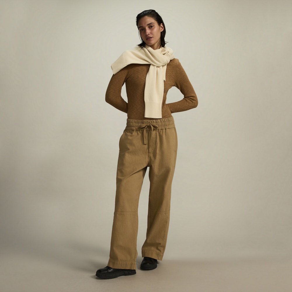 The Canvas Organic Cotton Pull-On Pant | Cappuccino