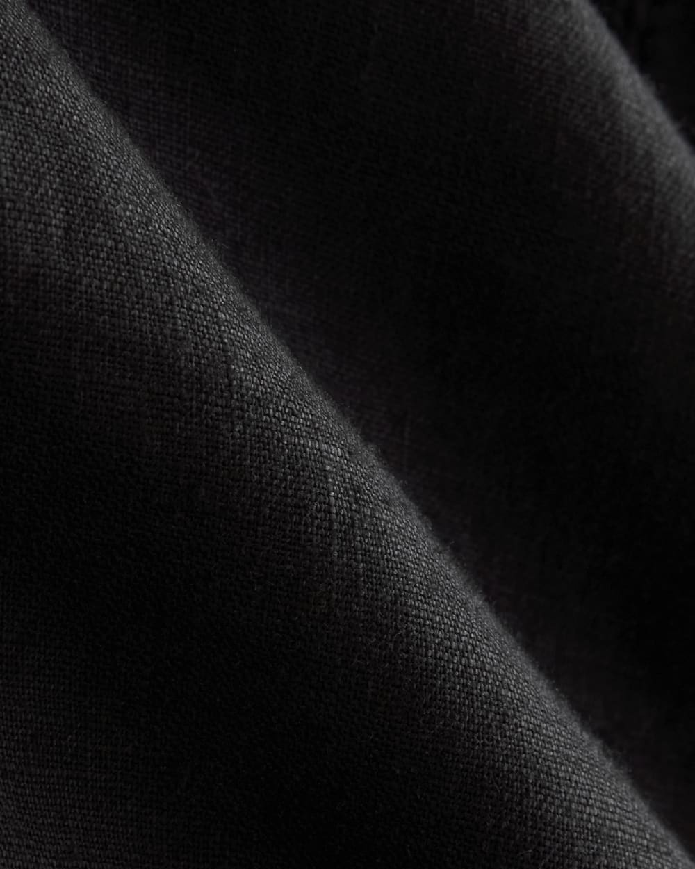 The Linen High-Neck Tank | Black