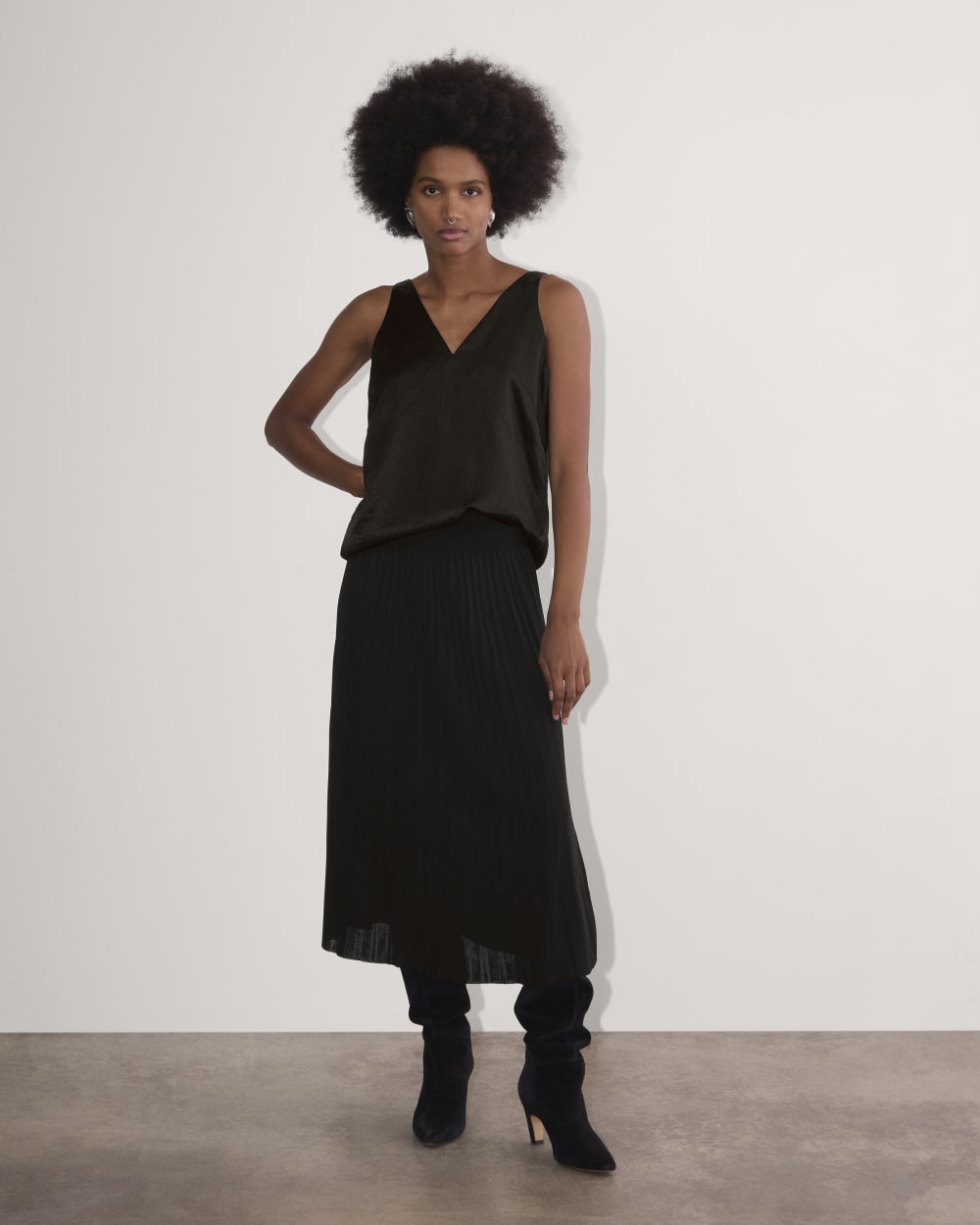 The Satin Tank | Black