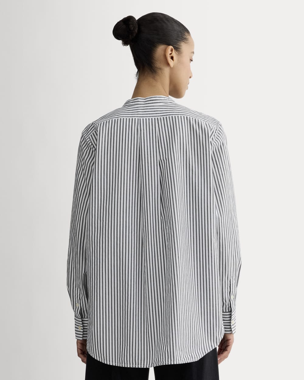 The Oversized Shirt in Ultrasoft Cotton | Optic White / Black