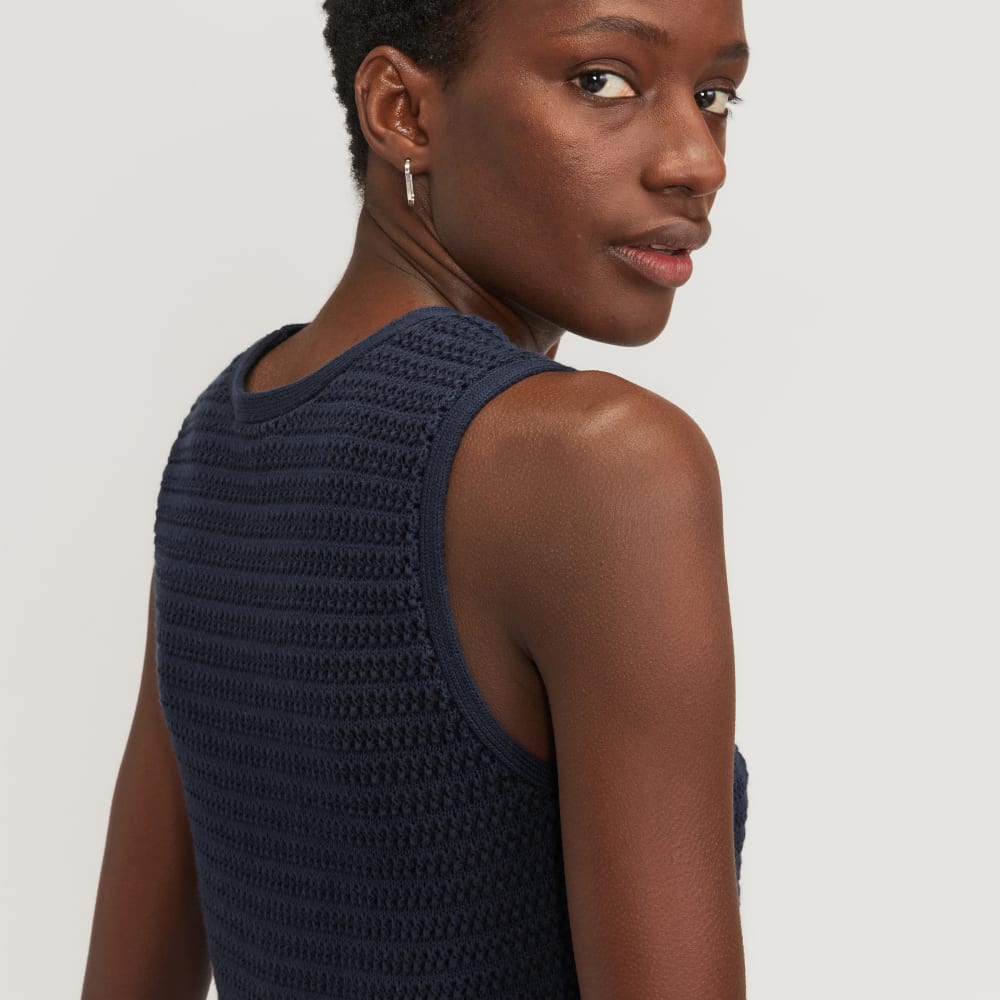The Crochet Knit Cami | Navy