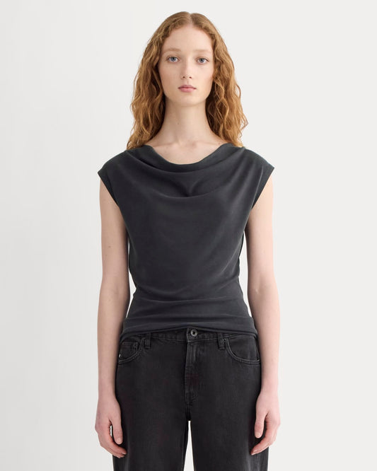 The Draped Top in Butterknit | Black