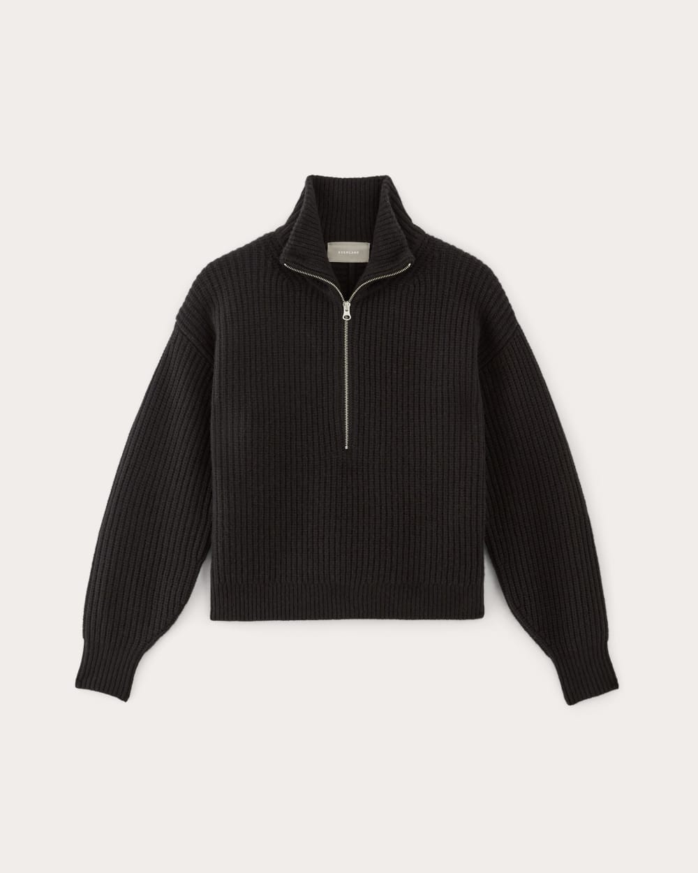The Half-Zip Sweater in Luxe Merino | Black