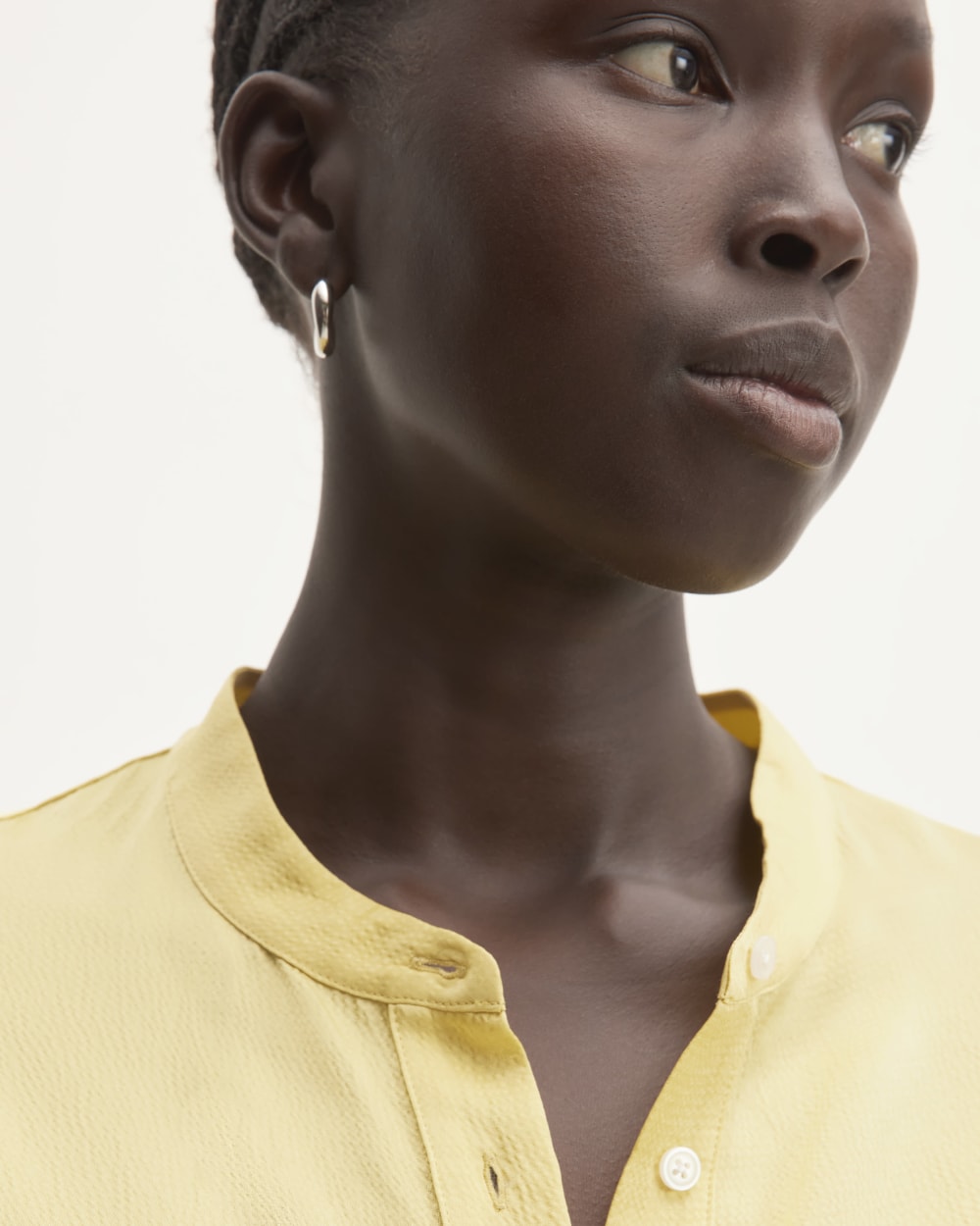 The Hammered Satin Popover Shirt | Raffia