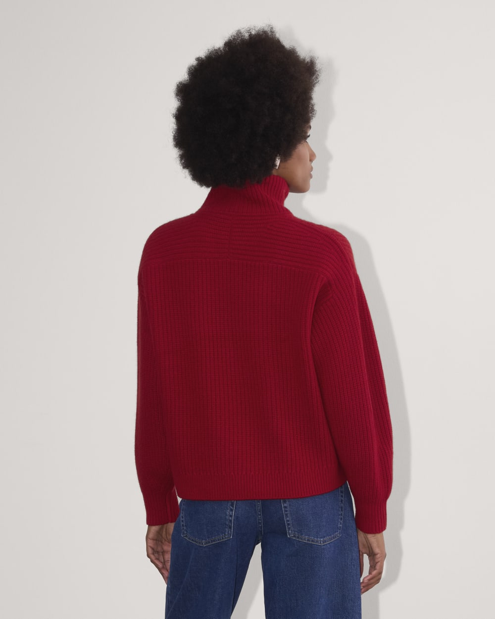 The Half-Zip Sweater in Luxe Merino | Berry Red