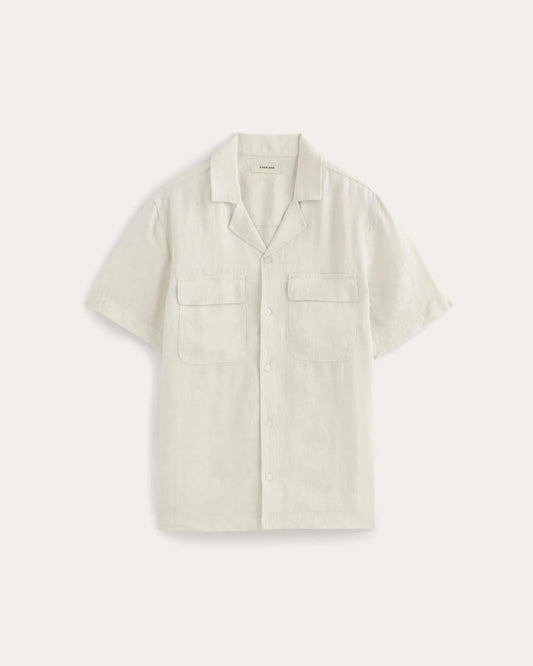 The Resort Shirt in Linen | Natural Chambray