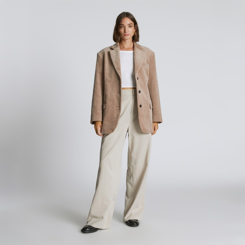 The Corduroy ’80s Blazer | Taupe Grey