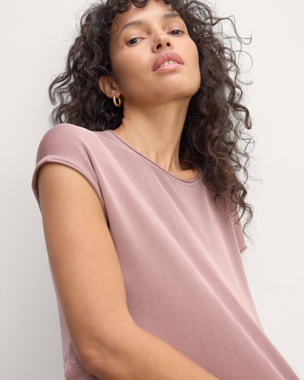 The Oversized Knit Top | Dusty Rose