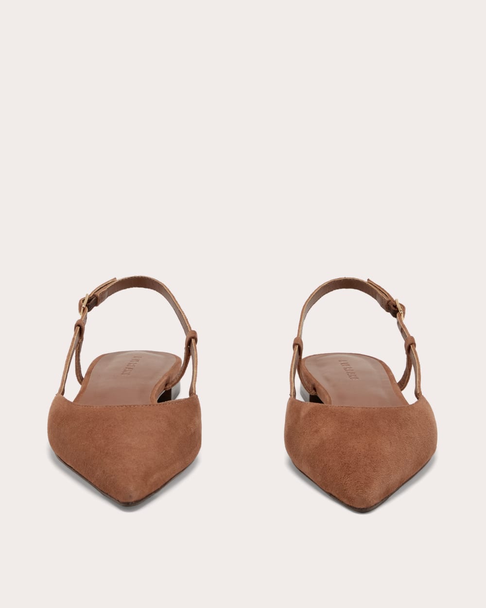The Studio Slingback Flat | Saddle Brown Suede