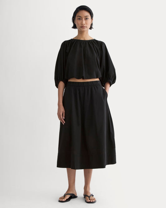 The Gauze Tiered Skirt | Black