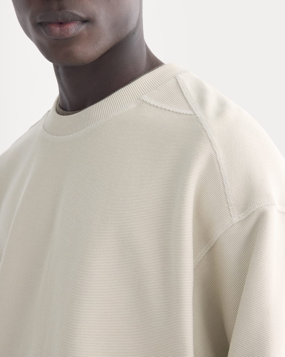 Twill Terry Jacquard Crew Sweatshirt | Peyote