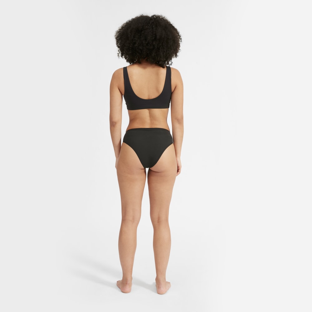 The Cotton High-Rise Bikini | Black