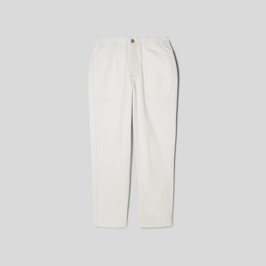 The Organic Cotton Herringbone Pant | Bone
