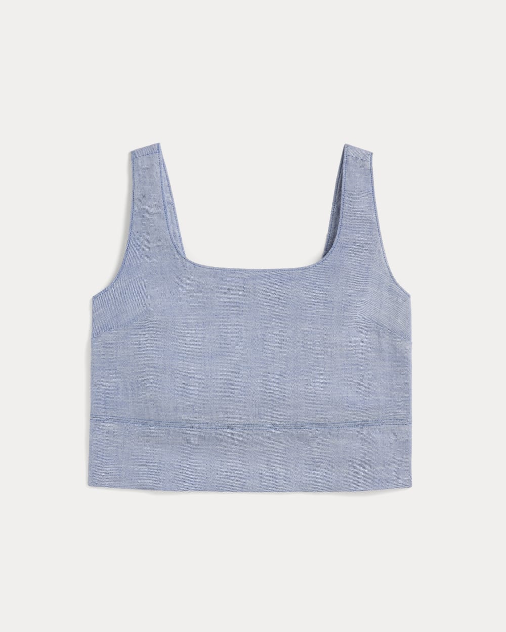 The Square Tank in Stretch Linen | Chambray