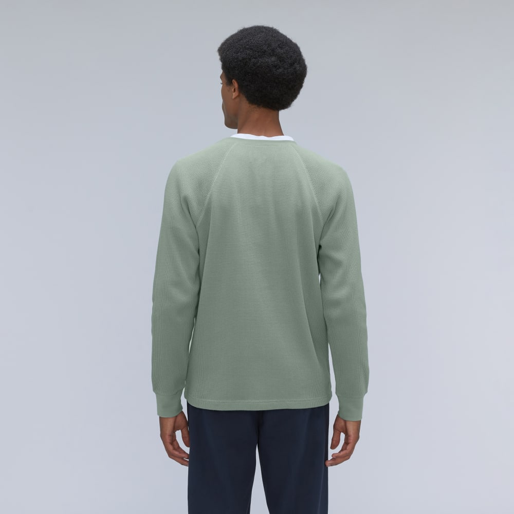 The Waffle Long-Sleeve Henley Tee | Lily Pad