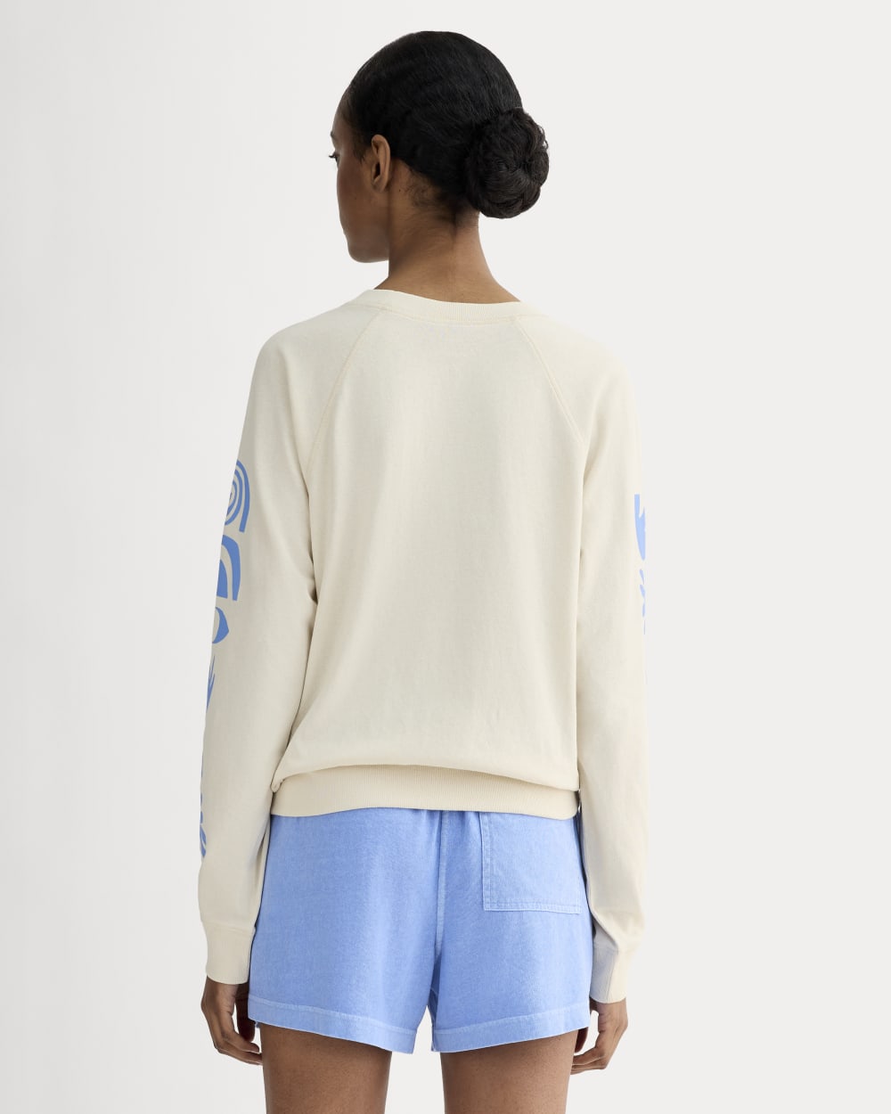 The Everlane x Parks Project Off-Duty Long-Sleeve Tee | Natural / Granada Sky Blue