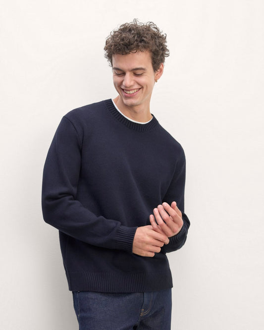 The Classic Sweater in Everyday Cotton | Navy