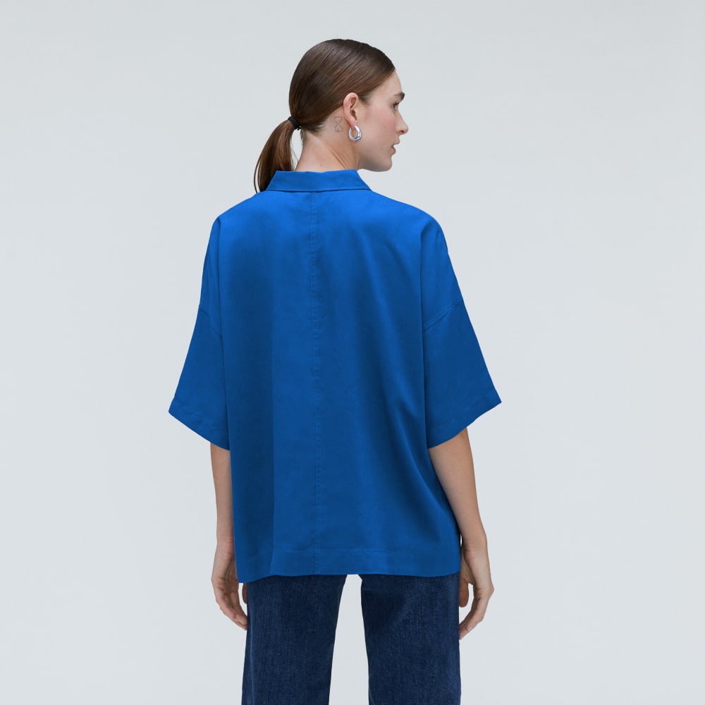 The Drapey Square Shirt | Lapis Blue