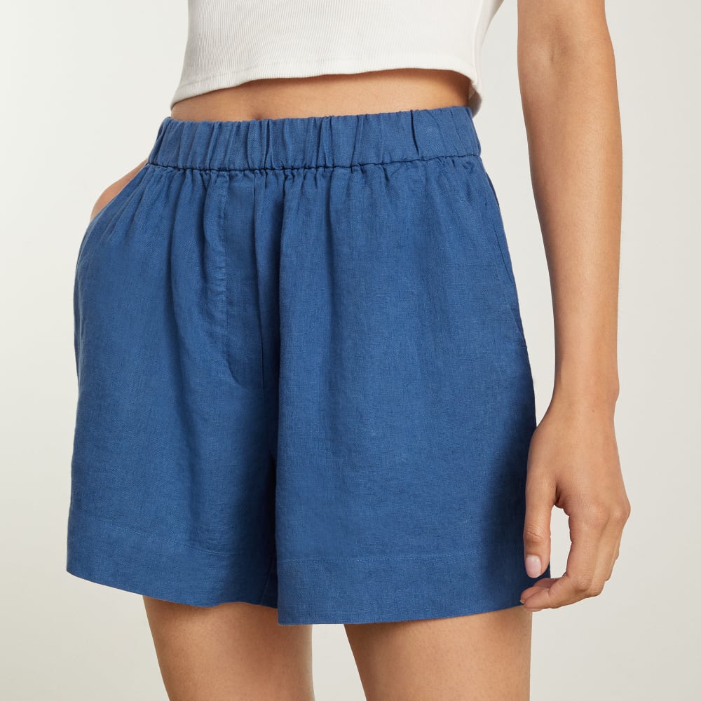 The Linen Boxer Short | Deep Blue