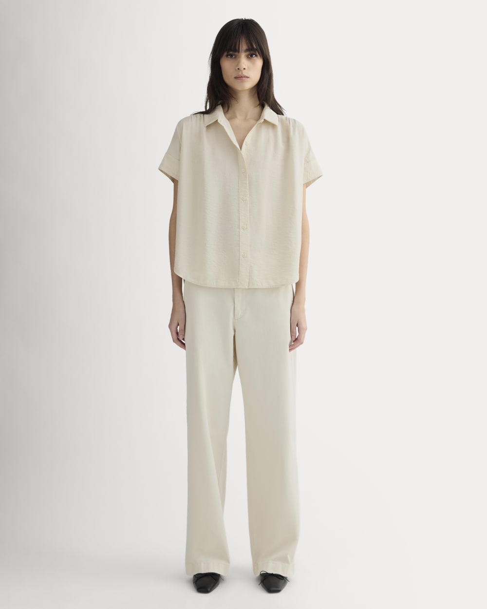 The Square Shirt in SoftLuxe | Sandshell