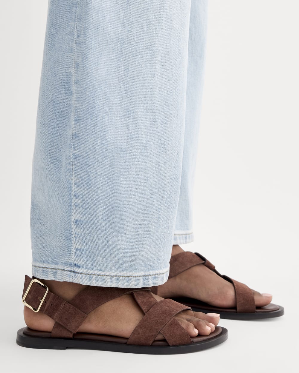 The City Strap Sandal | Burnt Umber Suede