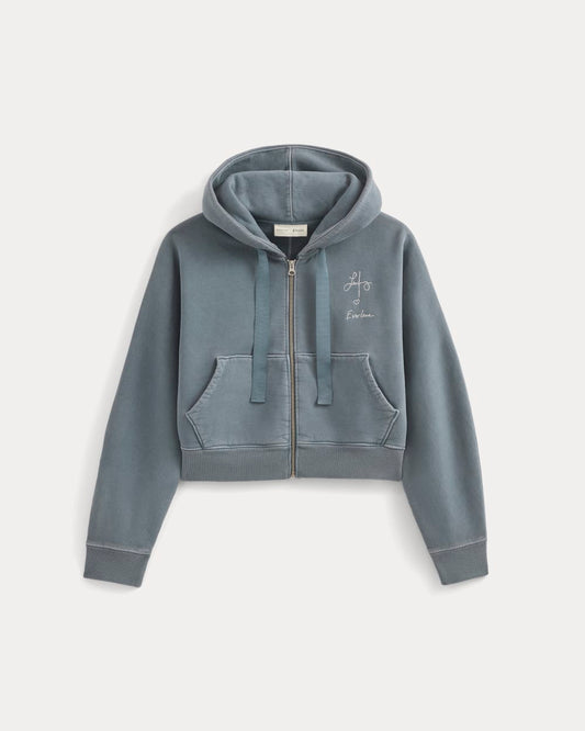 Everlane x The Laufey Foundation Cropped Full-Zip Hoodie | Vintage Indigo