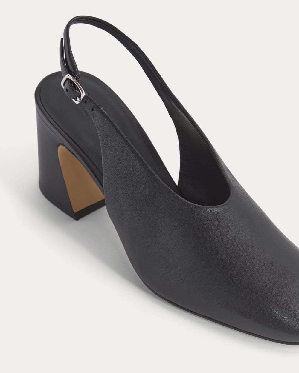 Curved Slingback Heel | Black