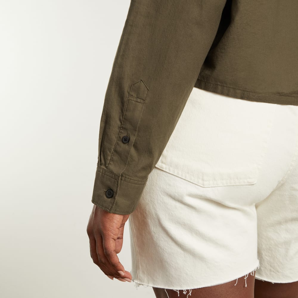 The Way-Short Shirt in Silky Cotton | Beech