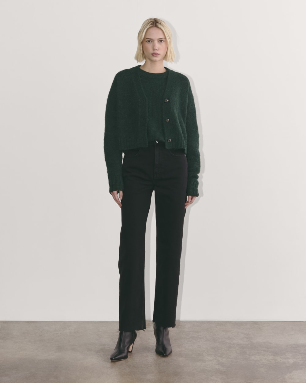 The Boxy Cardigan in Alpaca | Scarab