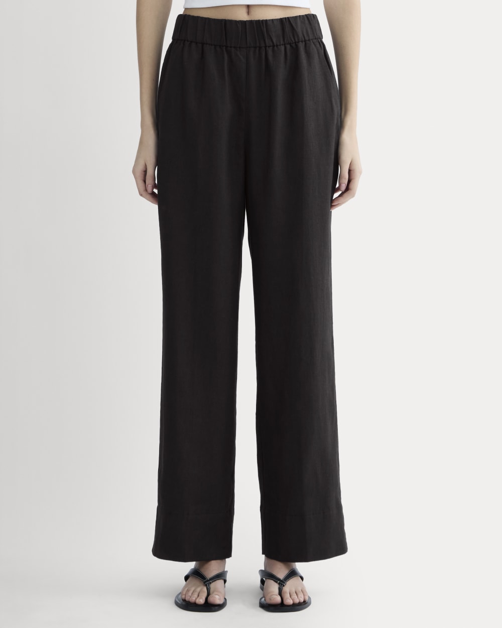 The Linen Easy Pant | Black