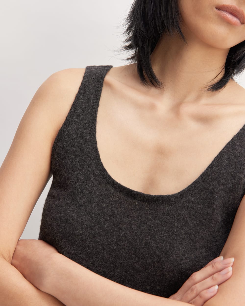 The Cozy-Stretch Tank | Charcoal