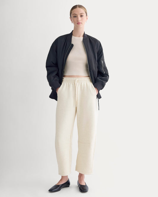 Luxe Fleece Barrel Sweatpant | Heathered Oat