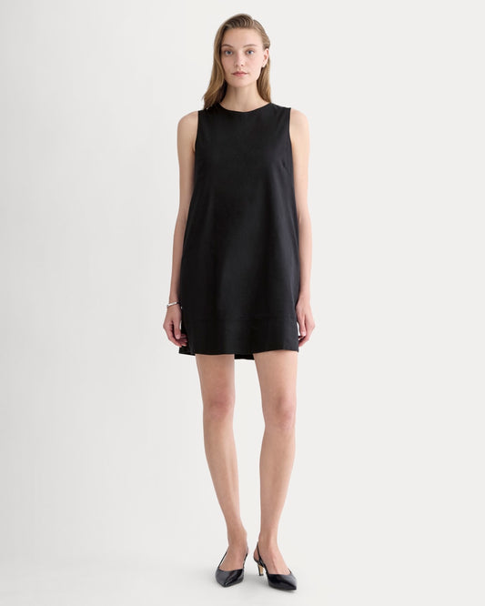 The Shift Dress in Stretch Linen | Black