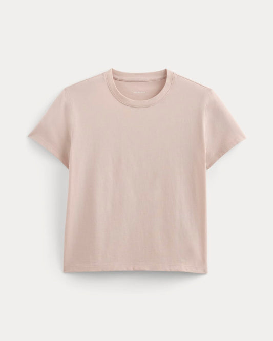 The Box-Cut Tee in Essential Cotton | Soft Rose | No Pocket