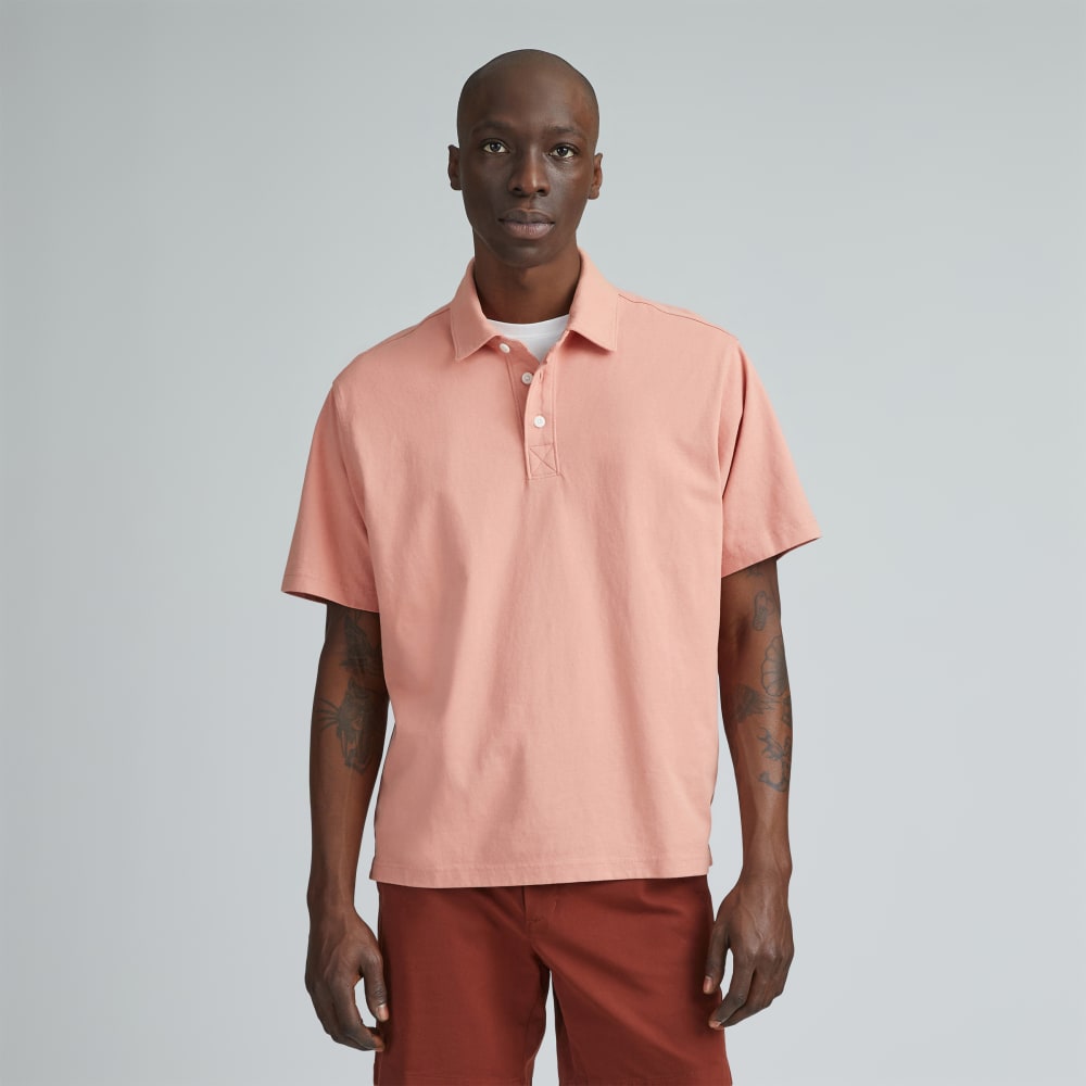 The Premium Weight Relaxed Polo | Light Rose