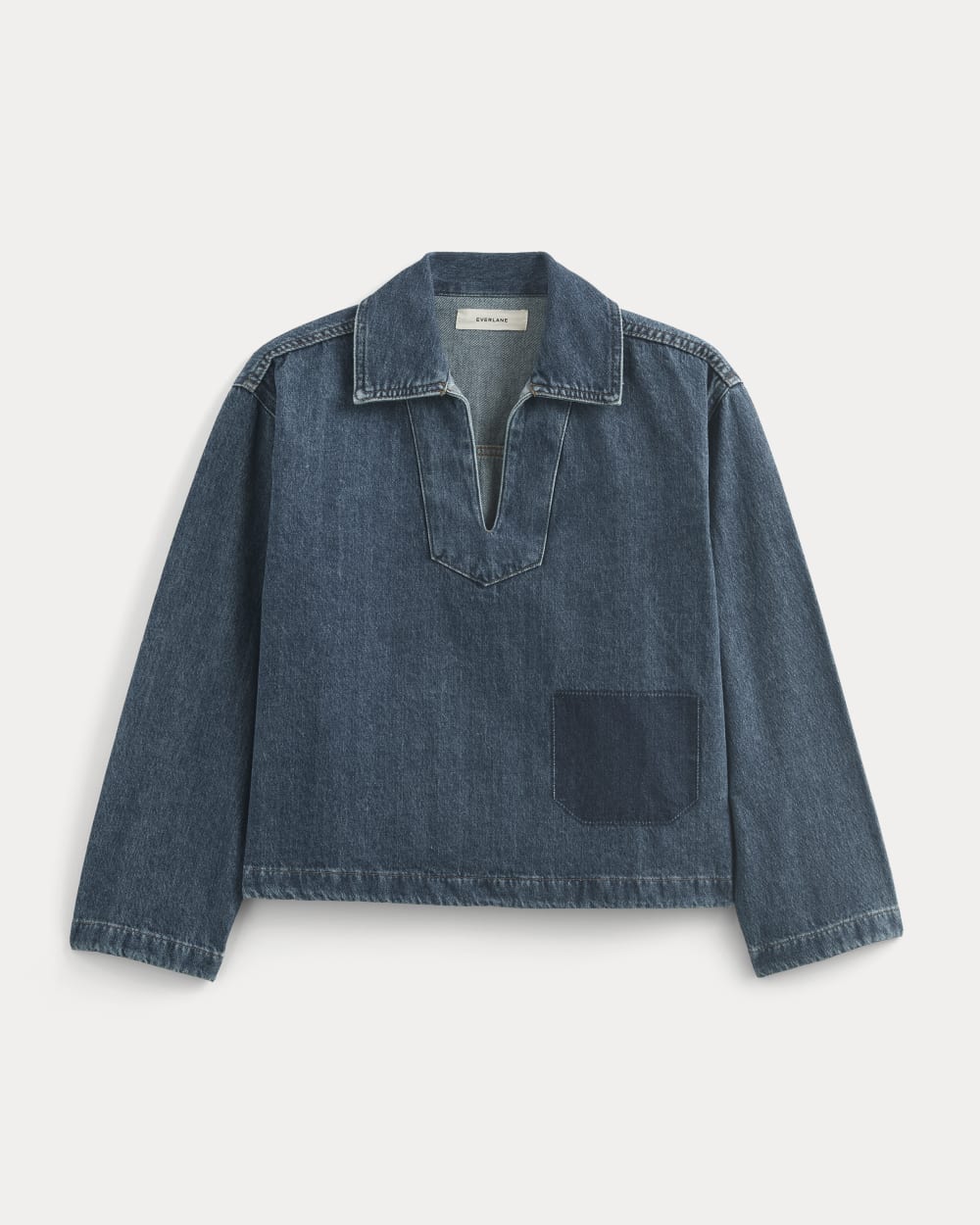 The Cropped Denim Tunic | Tungsten Blue Stone