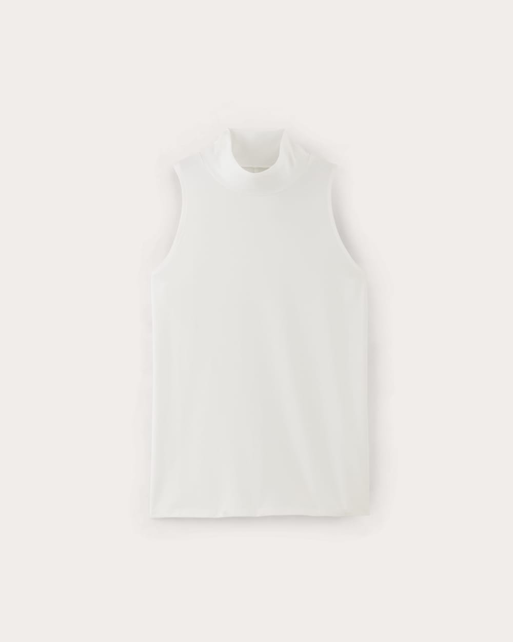 The Form Mock-Neck Tank | White